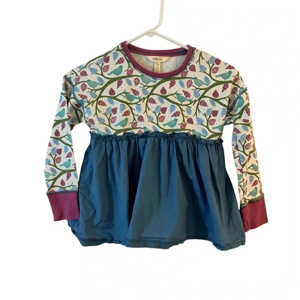 Matilda Jane Tweet Tweet Tunic Shirt Girls Moments With You Bird Top Size 8